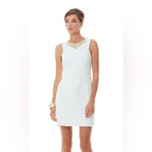 Lilly Pulitzer White and Gold Dress
